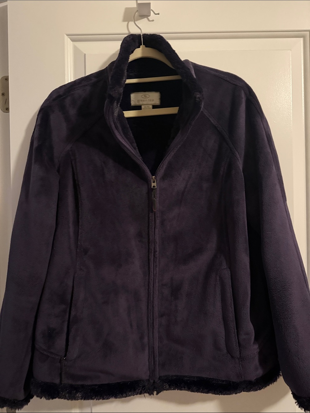 Green Tea Purple Zip-Up Jacket – Cozy Fleece  Everyday Outerwear
